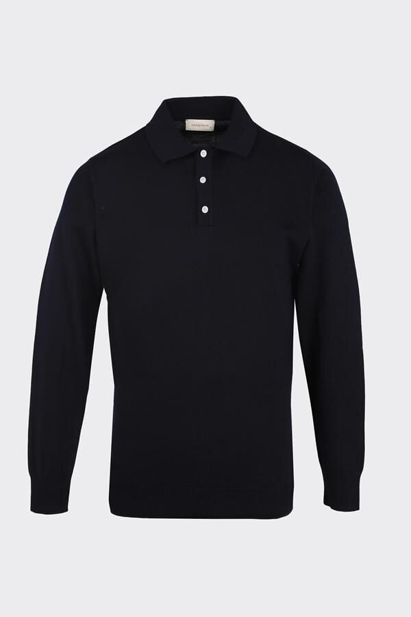 Pearl Polo Yaka Triko Lacivert - L