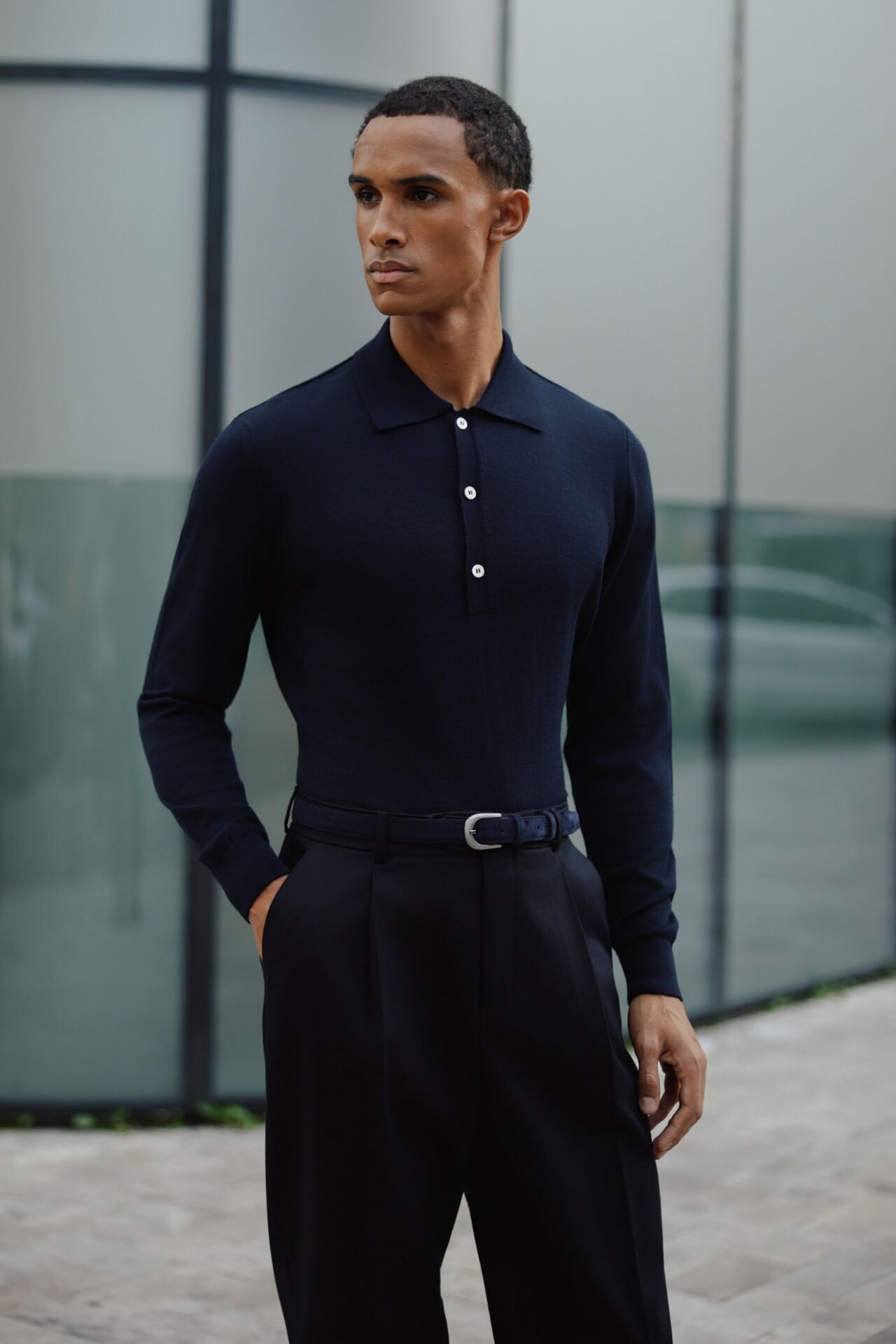 Pearl Polo Yaka Triko Lacivert - XL