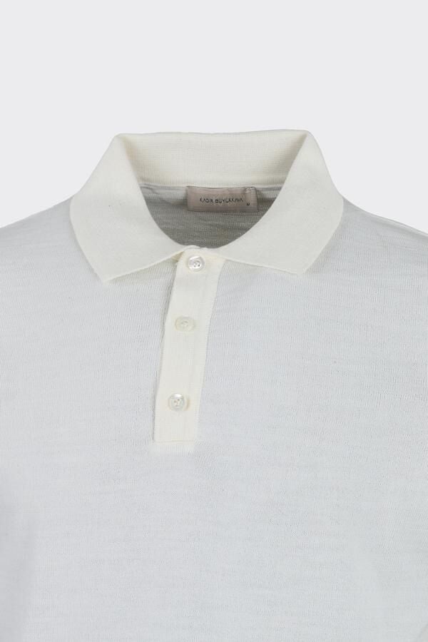 Pearl Polo Yaka Triko Ekru - L