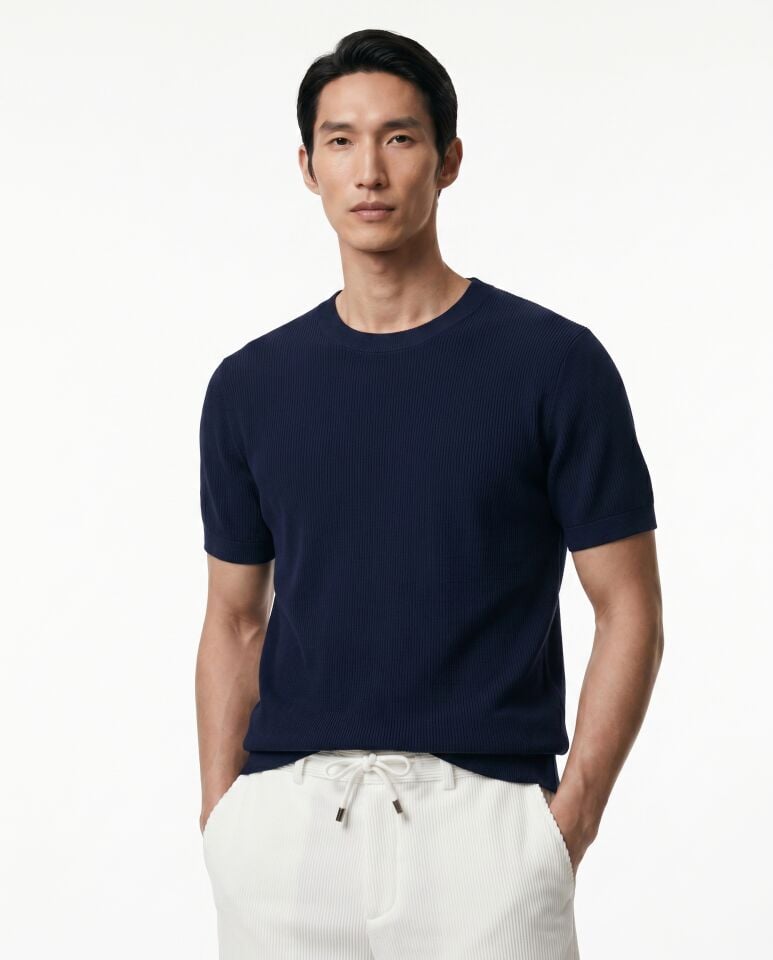 Classico Triko T-Shirt Lacivert - XXL