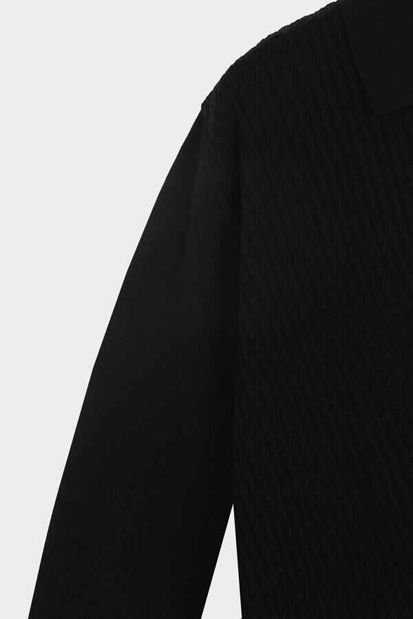 Wınd Polo Yaka Triko Siyah - XL