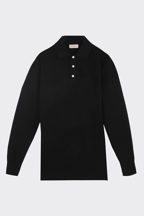 Wınd Polo Yaka Triko Siyah - XXL