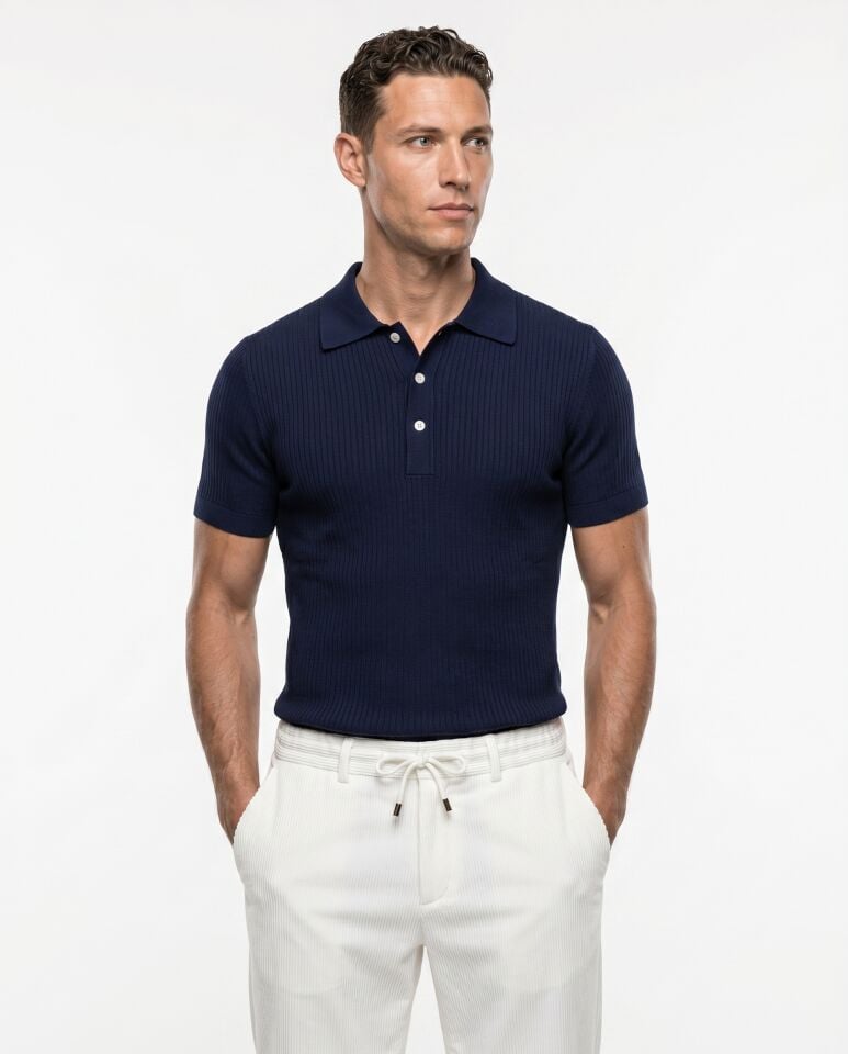 Grand Polo Triko T-Shirt Lacivert - XXL