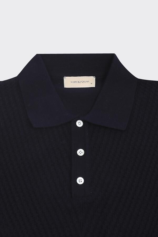 Wınd Polo Yaka Triko Lacivert - M