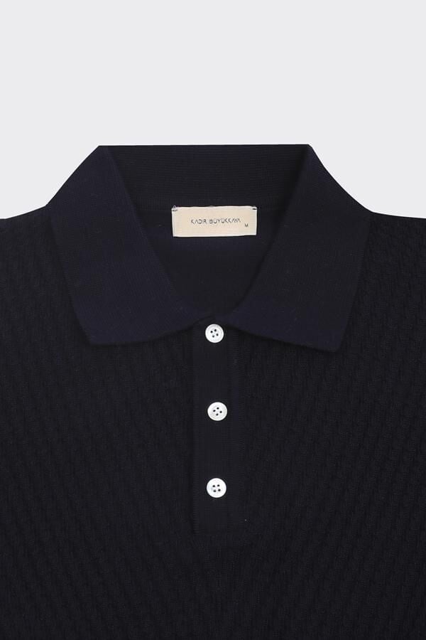 Wınd Polo Yaka Triko Lacivert - XXL