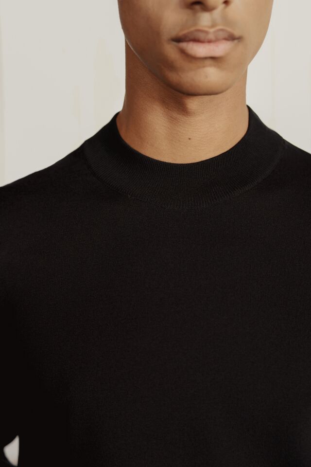 Espresso Balıkçı Triko Siyah - XL