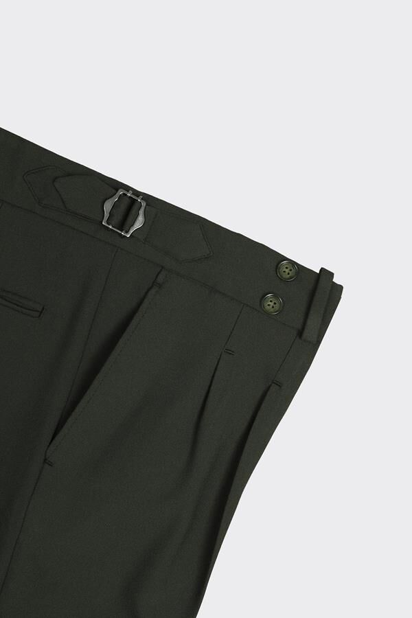 Çift Pile Pantolon Haki - 48