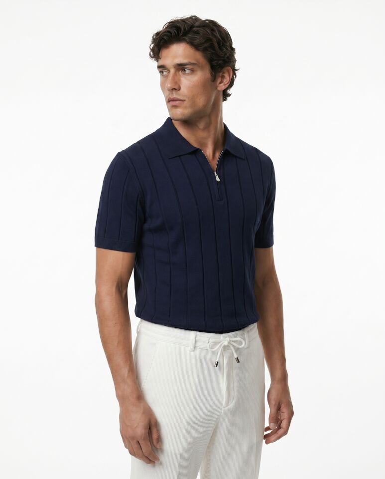 Riva Polo Triko T-Shirt Lacivert - L