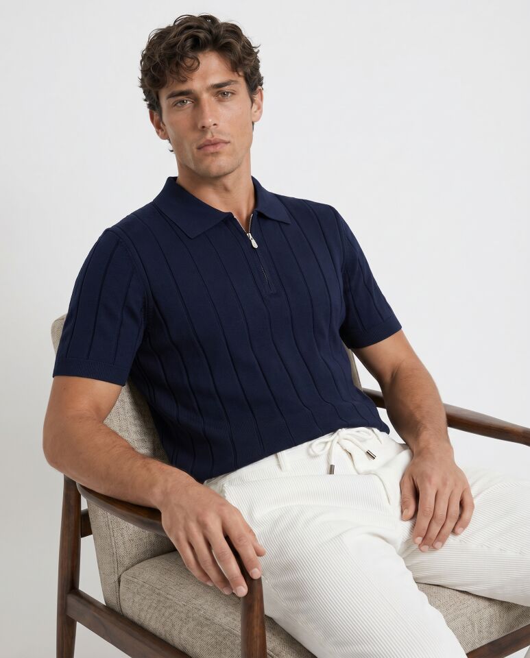 Riva Polo Triko T-Shirt Lacivert - L