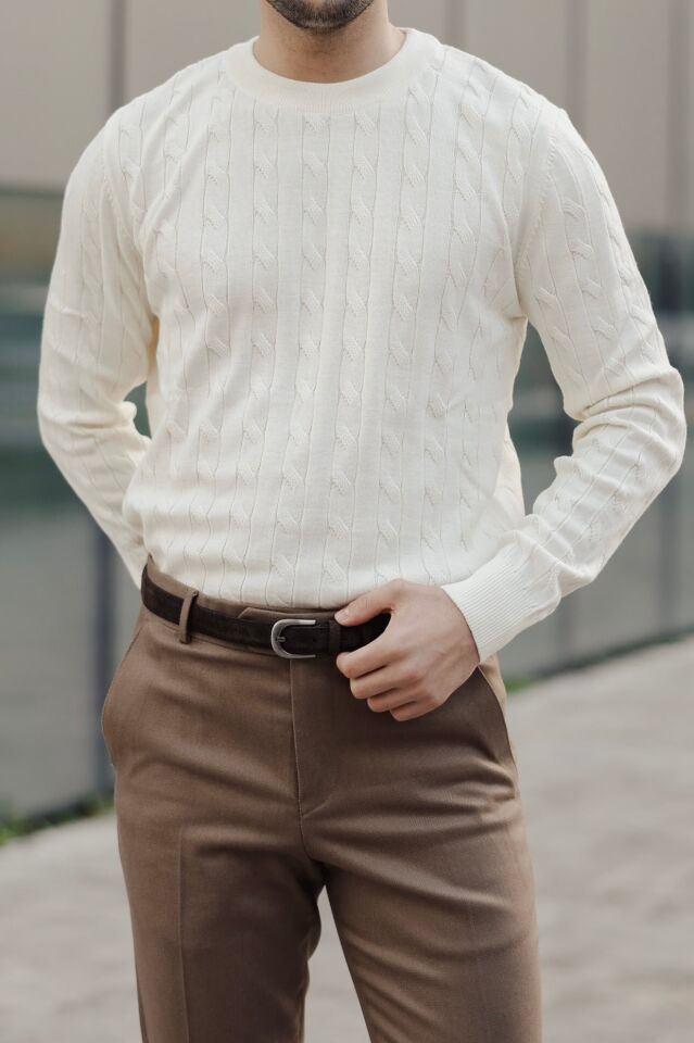 Bis.Yaka Triko Ekru - M