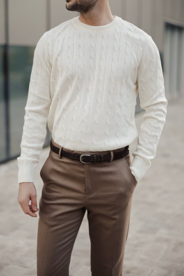 Bis.Yaka Triko Ekru - M