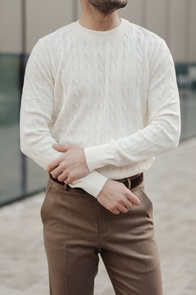 Bis.Yaka Triko Ekru - M