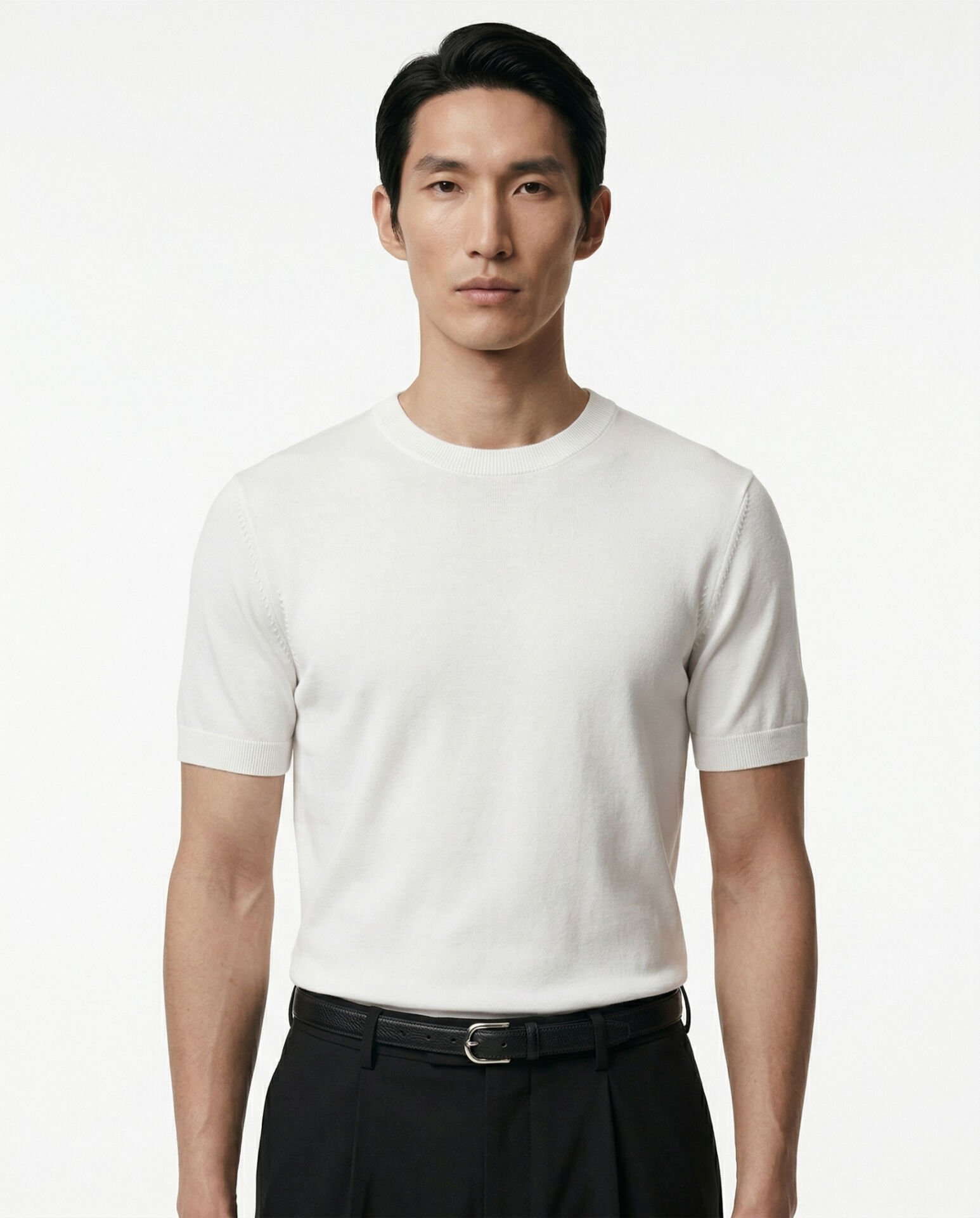 Noble Line Triko T-Shirt Beyaz - M