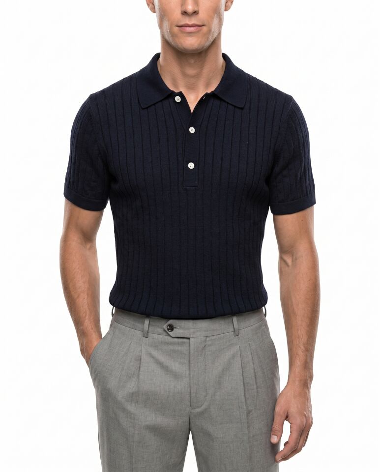 Neo Polo Triko T-Shirt Lacivert - L