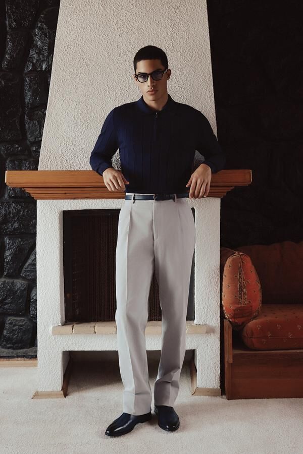 Lungo Polo Yaka Triko Lacivert - XL