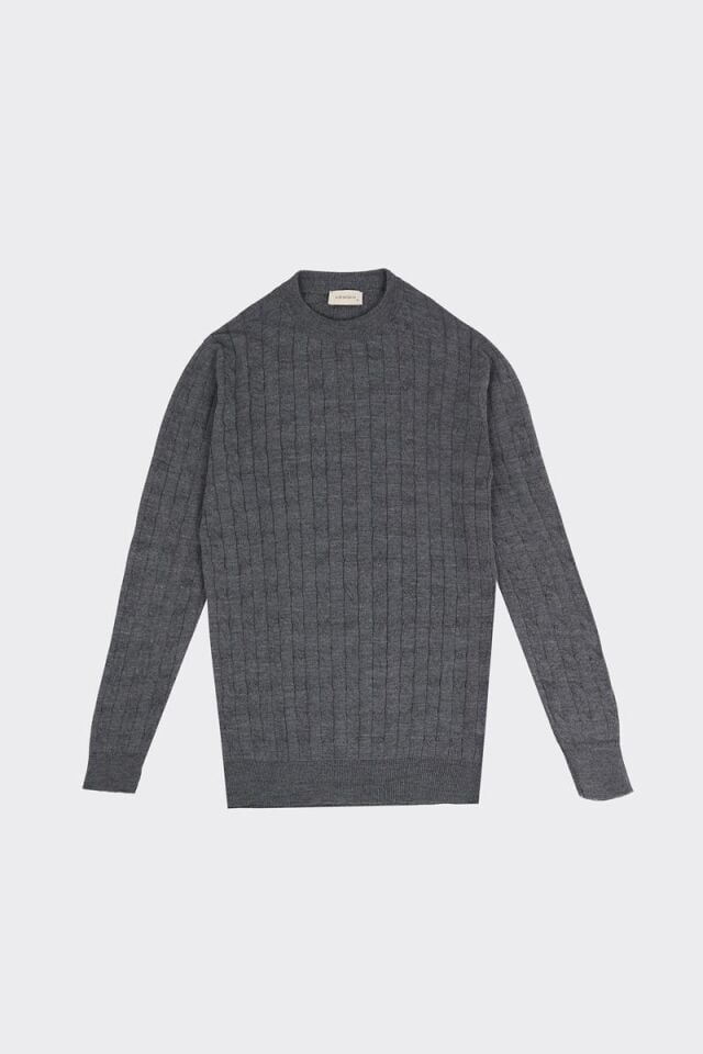 Bis.Yaka Triko Antrasit-Melanj - L