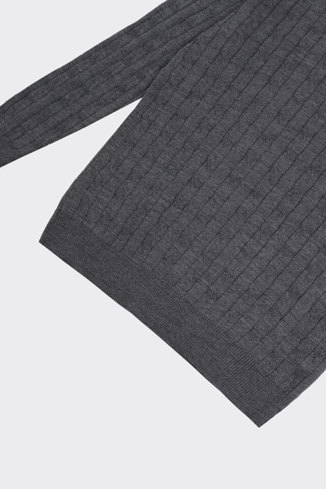 Bis.Yaka Triko Antrasit-Melanj - M