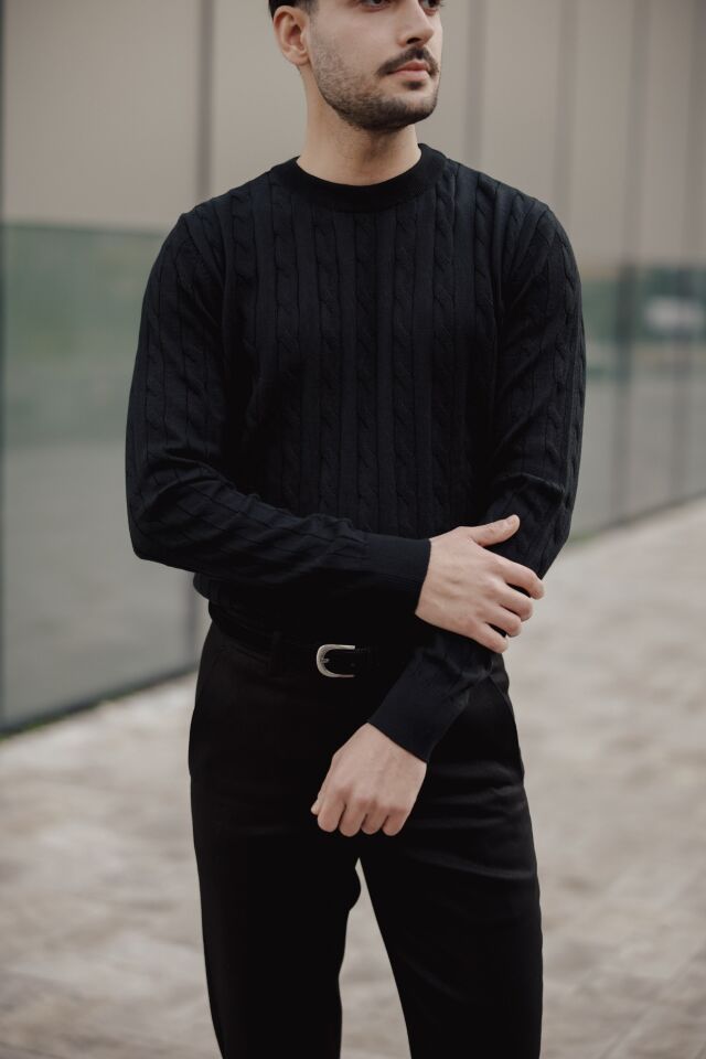 Bis.Yaka Triko Siyah - XL