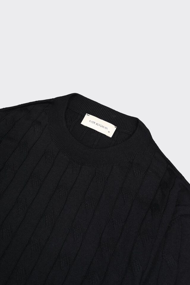 Bis.Yaka Triko Siyah - XL