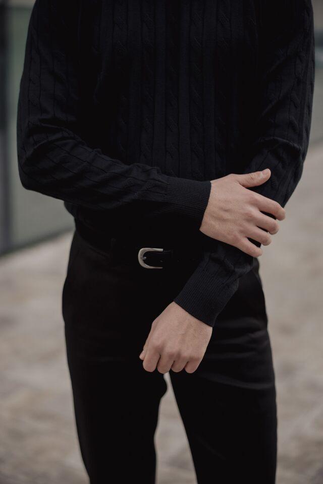 Bis.Yaka Triko Siyah - XXL