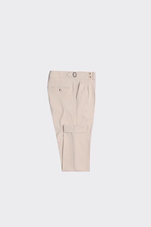 Çift Pile Pantolon Bej - 40