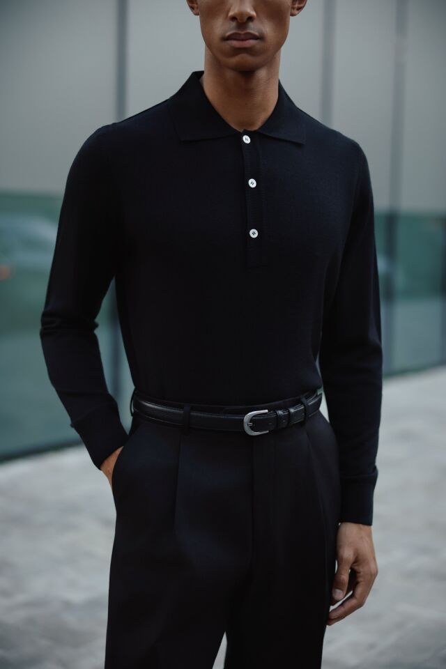 Lora Polo Triko Siyah - XXL