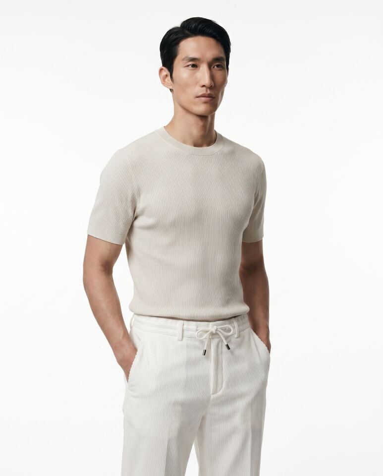 Classico Triko T-Shirt Bej - XXL