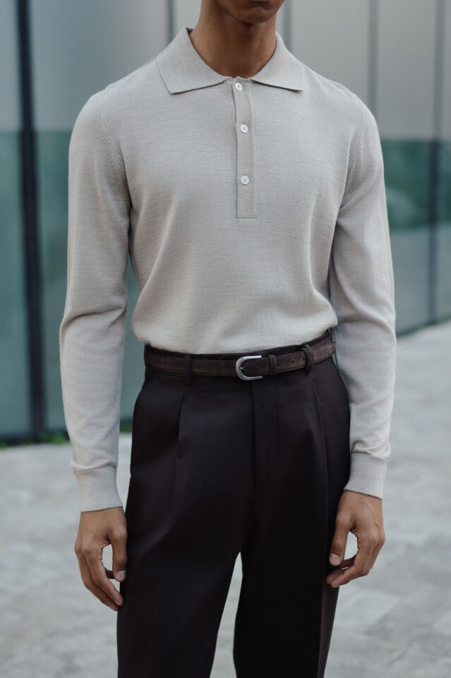 Lora Polo Triko Bej - M