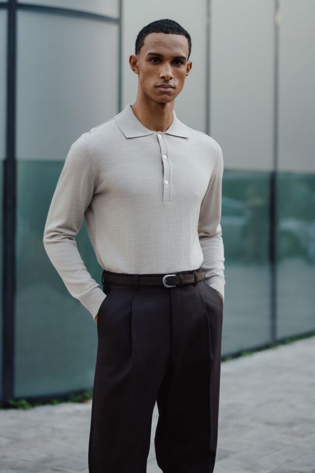 Lora Polo Triko Bej - XL