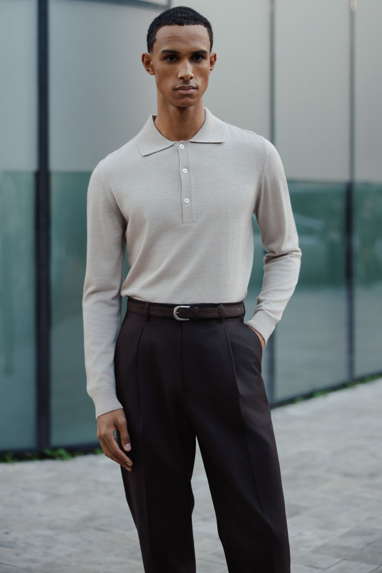 Lora Polo Triko Bej - XXL