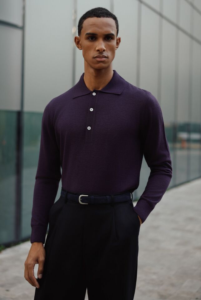 Lora Polo Triko Mor - XL