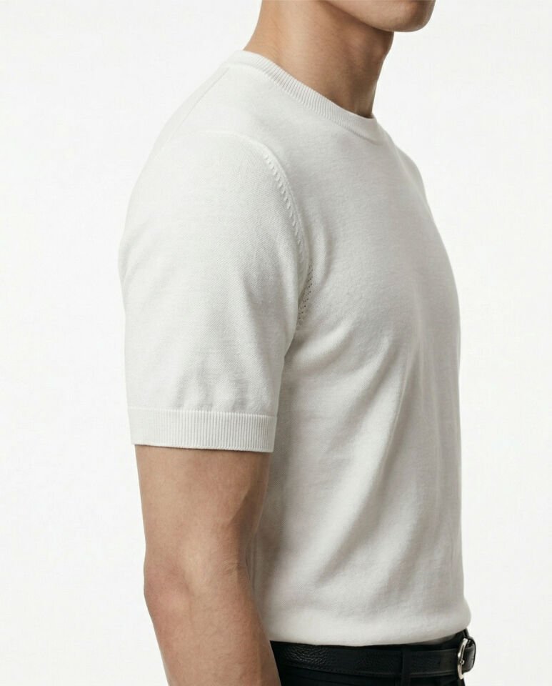 Noble Line Triko T-Shirt Beyaz - XXL