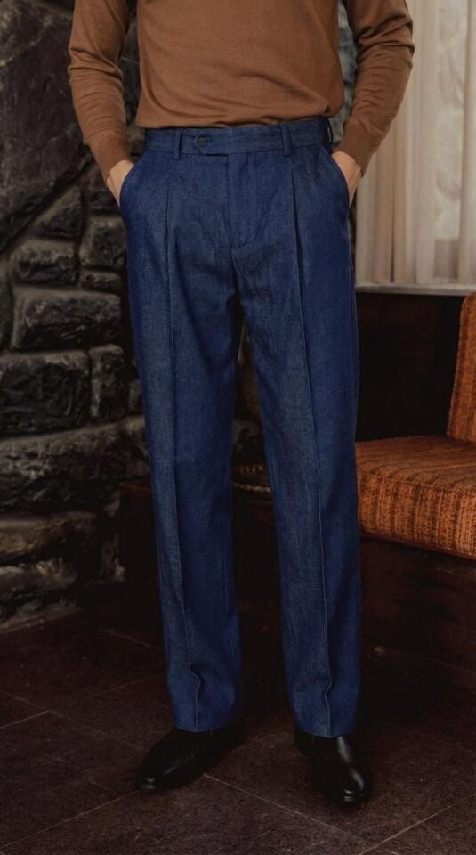 Americano Modern Fit Pantolon Lacivert - 52