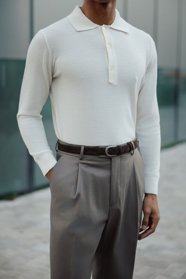 Lora Polo Triko Ekru - XL