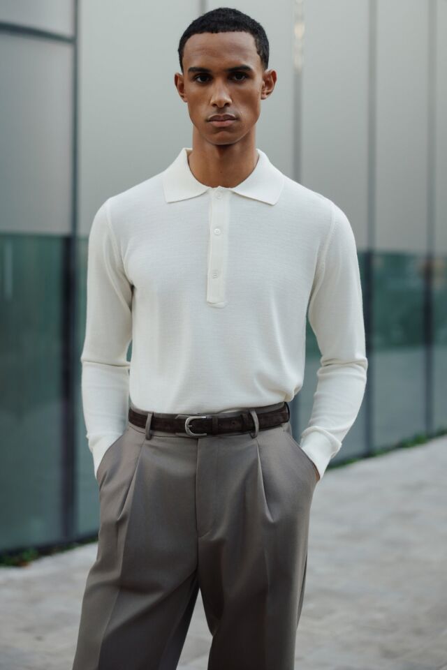 Lora Polo Triko Ekru - XXL