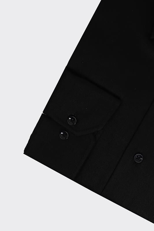 Yaka Düğmeli Gömlek Siyah - 44