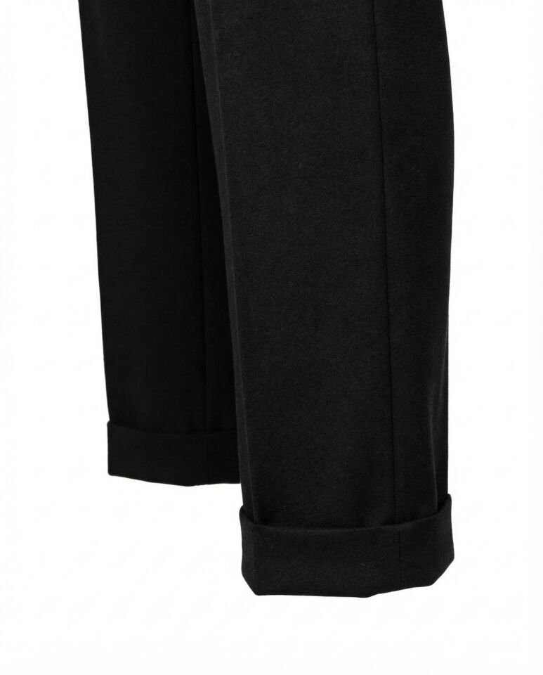 Alata Pileli Pantolon Siyah - 44