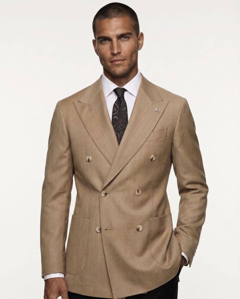 Sorn Kruvaze Ceket Camel - 48