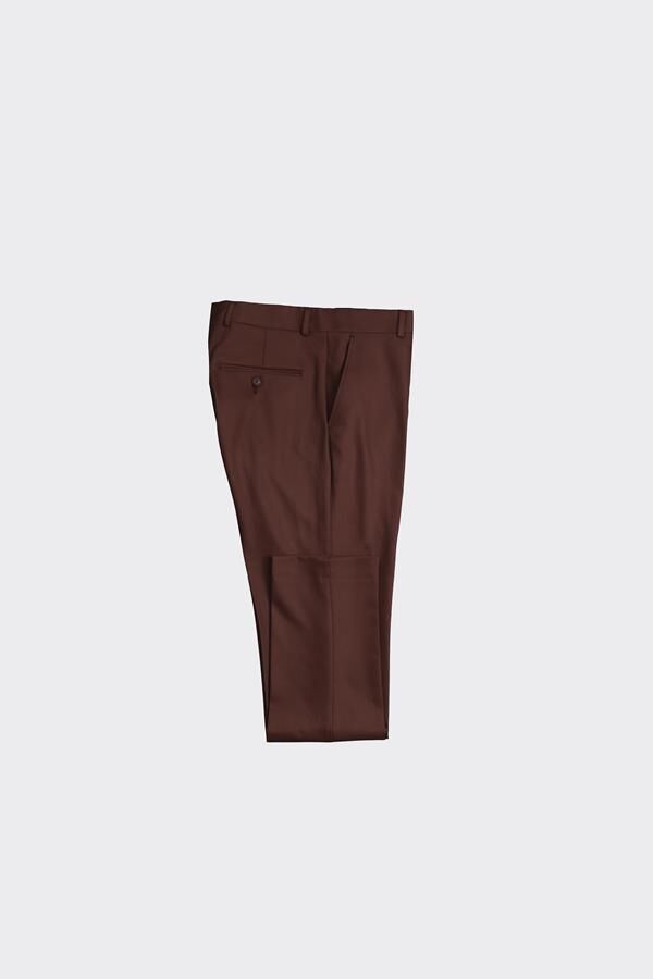 Slim Fit Pantolon Kahverengi - 42