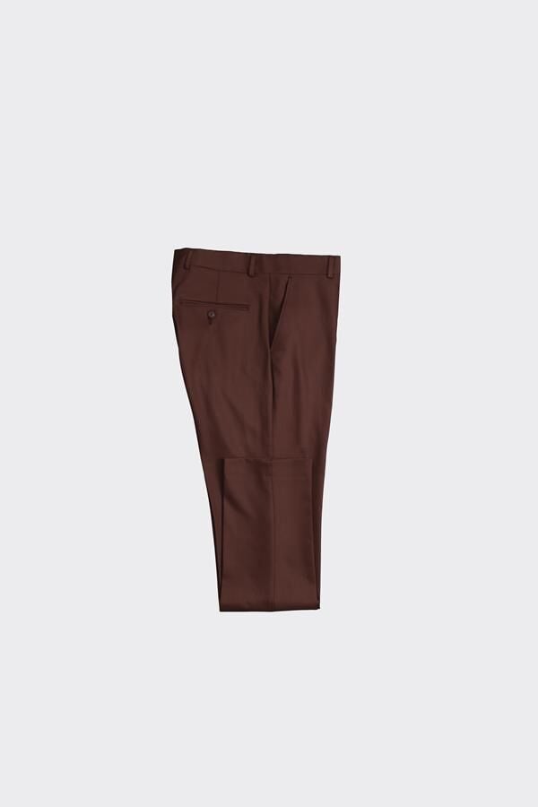 Slim Fit Pantolon Kahverengi - 42