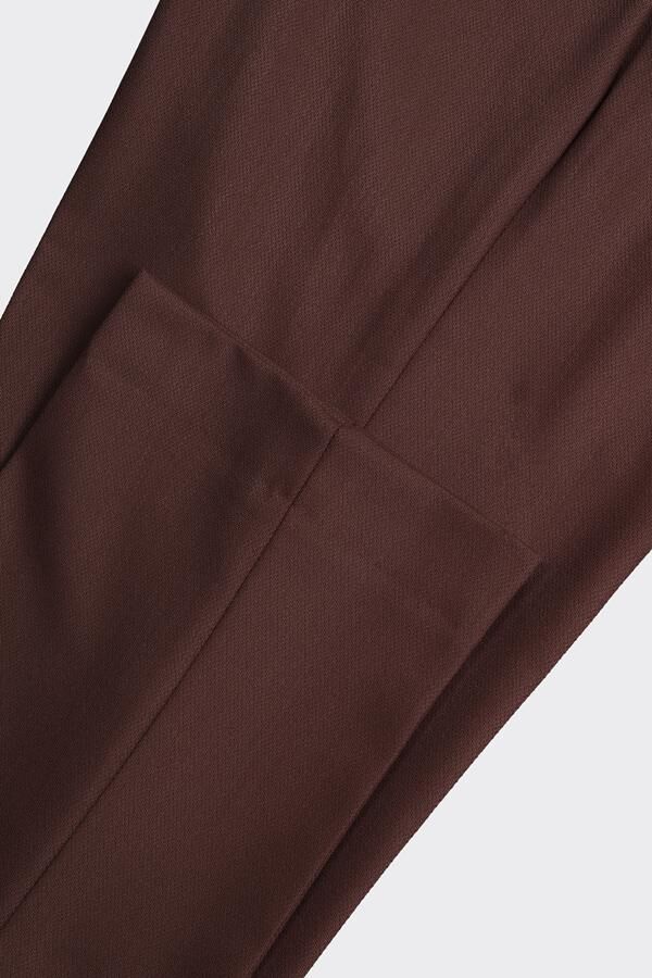 Slim Fit Pantolon Kahverengi - 42