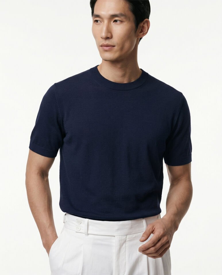 Noble Line Triko T-Shirt Lacivert - XL