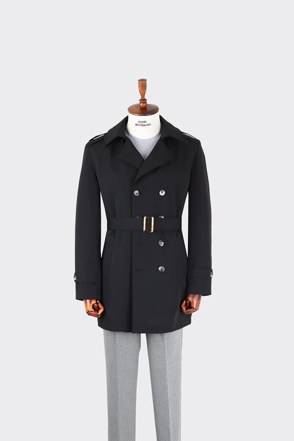 Trenç Coat Siyah - 46