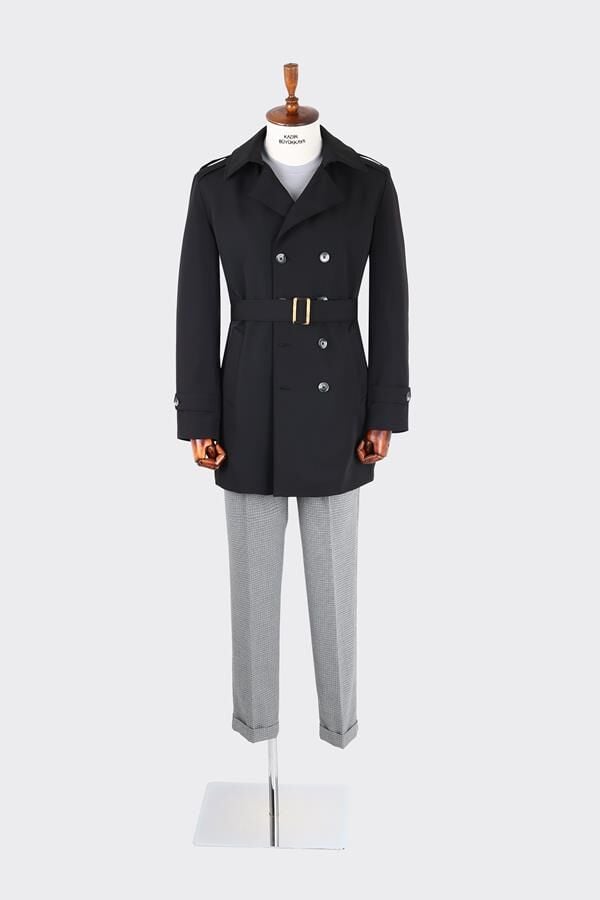 Trenç Coat Siyah - 56