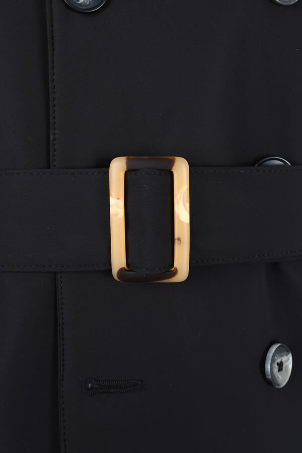 Trenç Coat Siyah - 56