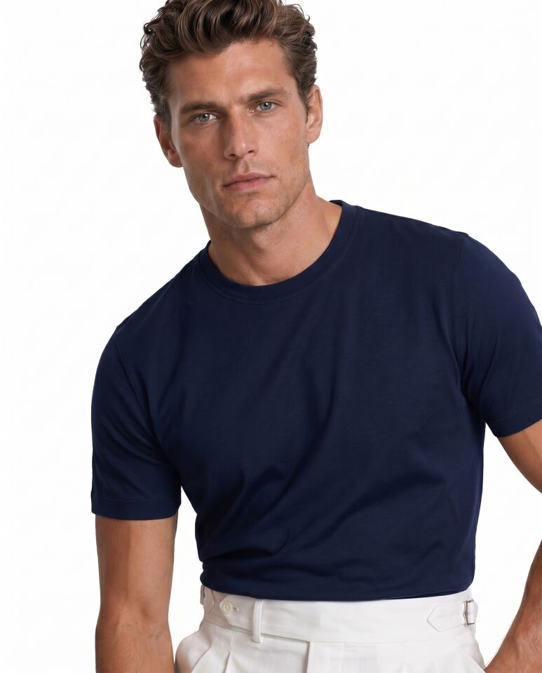 Daily Bis.Yaka Tshirt Lacivert - L
