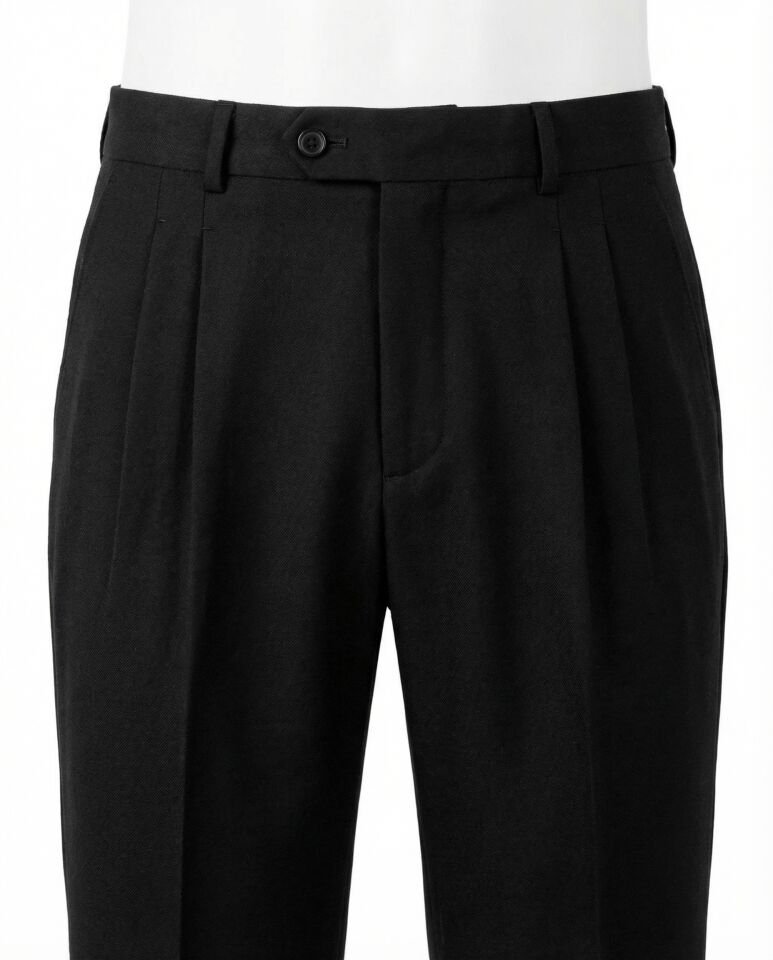 Alata Pileli Pantolon Siyah - 50