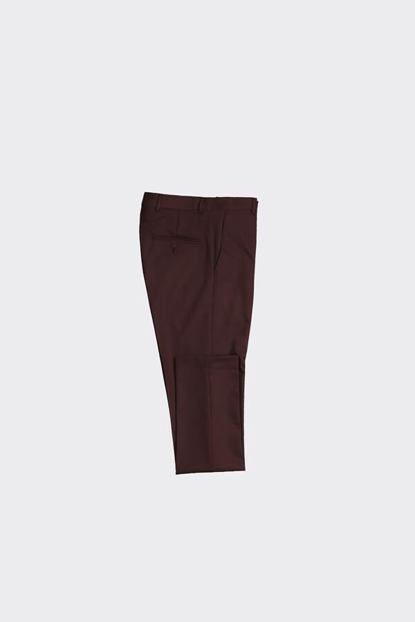 Slim Fit Pantolon Kahverengi - 42