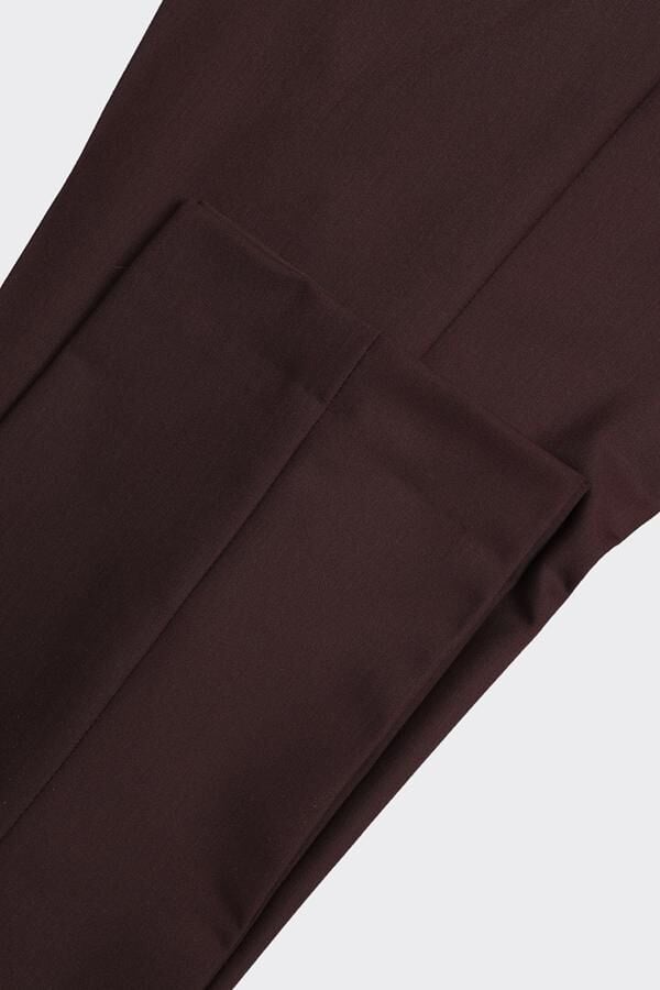 Slim Fit Pantolon Kahverengi - 48