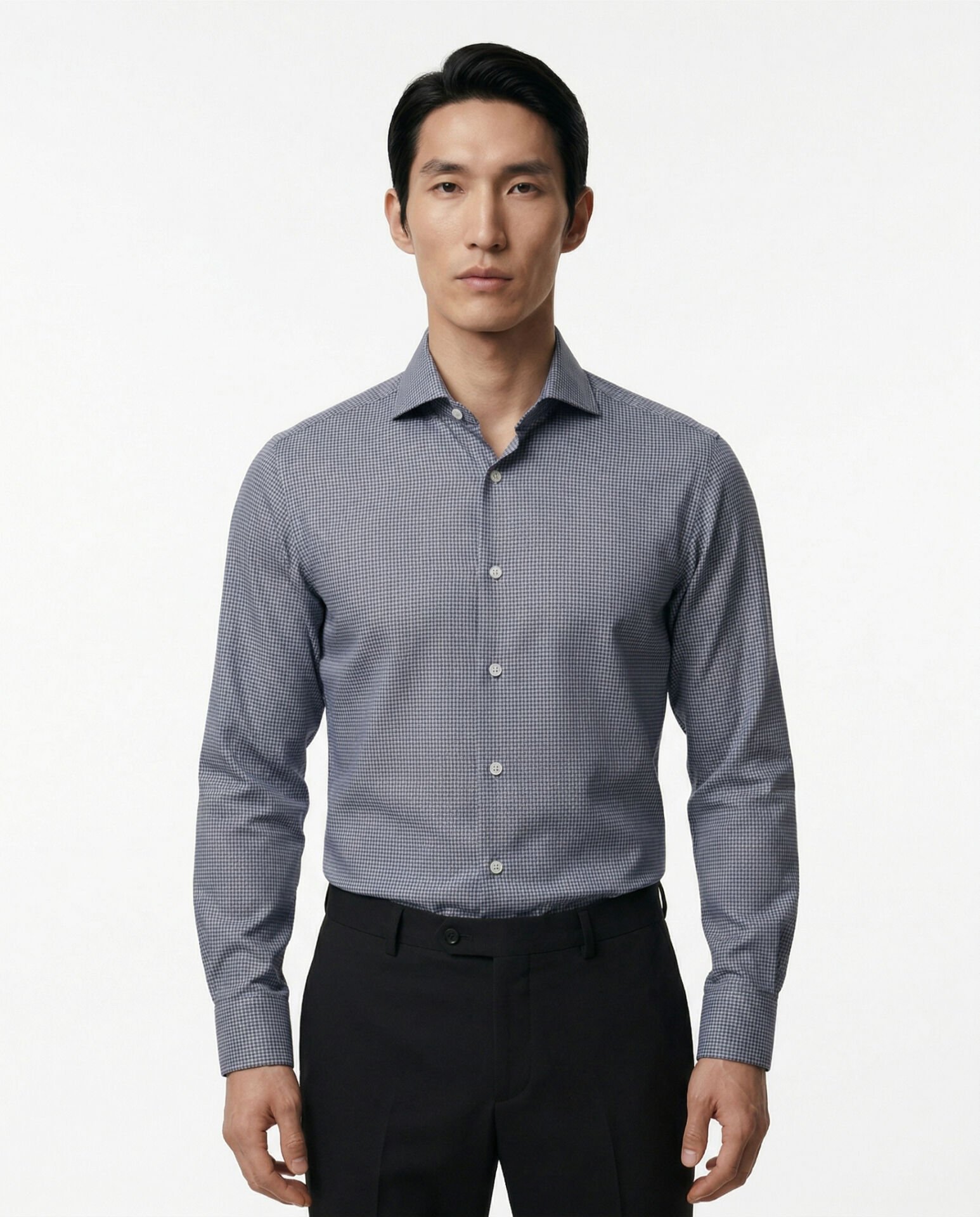 Lecce İtalyan Yaka Gömlek Lacivert - 40